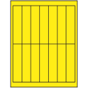 1.125" x 4.875" Fluorescent Yellow Rectangular Sheet Labels