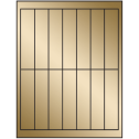 1.125" x 4.875" Gold Foil Rectangular Sheet Labels
