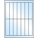 1.125" x 4.875" White Premium High Gloss Rectangular Sheet Labels