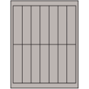 1.125" x 4.875" Gray Rectangular Sheet Labels