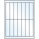 1.125" x 4.875" White Mid Gloss Rectangular Sheet Labels