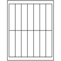 1.125" x 4.875" White Matte Litho Rectangular Sheet Labels