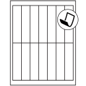 1.125" x 4.875" Blockout Rectangular Sheet Labels