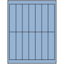 1.125" x 4.875" Pastel Blue Rectangular Sheet Labels