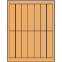 1.125" x 4.875" Pastel Orange Rectangular Sheet Labels