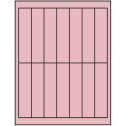 1.125" x 4.875" Pastel Pink Rectangular Sheet Labels