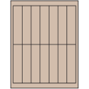 1.125" x 4.875" Pastel Tan Rectangular Sheet Labels