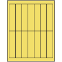 1.125" x 4.875" Pastel Yellow Rectangular Sheet Labels