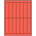 1.125" x 4.875" Red Rectangular Sheet Labels