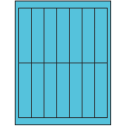 1.125" x 4.875" Turquoise Rectangular Sheet Labels
