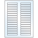 3" x 0.5" Crystal Clear Rectangular Sheet Labels