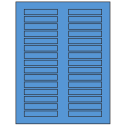 3" x 0.5" Fluorescent Blue Rectangular Sheet Labels