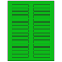 3" x 0.5" Fluorescent Green Rectangular Sheet Labels