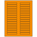 3" x 0.5" Fluorescent Orange Rectangular Sheet Labels