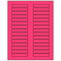 3" x 0.5" Fluorescent Pink Rectangular Sheet Labels