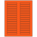 3" x 0.5" Fluorescent Red Rectangular Sheet Labels
