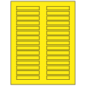 3" x 0.5" Fluorescent Yellow Rectangular Sheet Labels