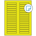 3" x 0.5" Fluorescent Yellow Rectangular Sheet Labels - Removable Adhesive