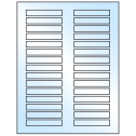 3" x 0.5" White Premium High Gloss Rectangular Sheet Labels