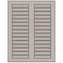 3" x 0.5" Gray Rectangular Sheet Labels