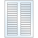 3" x 0.5" White Mid Gloss Rectangular Sheet Labels