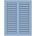 3" x 0.5" Pastel Blue Rectangular Sheet Labels