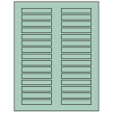3" x 0.5" Pastel Green Rectangular Sheet Labels