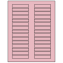 3" x 0.5" Pastel Pink Rectangular Sheet Labels