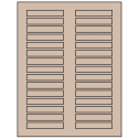 3" x 0.5" Pastel Tan Rectangular Sheet Labels