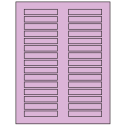 3" x 0.5" Pastel Purple Rectangular Sheet Labels