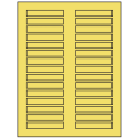 3" x 0.5" Pastel Yellow Rectangular Sheet Labels