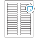 3" x 0.5" White Rectangular Sheet Labels - Removable Adhesive