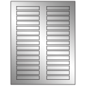 3" x 0.5" Silver Foil Rectangular Sheet Labels