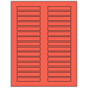 3" x 0.5" Red Rectangular Sheet Labels