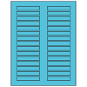 3" x 0.5" Turquoise Rectangular Sheet Labels