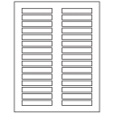 3" x 0.5" White Rectangular Sheet Labels