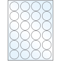 1.625" Crystal Clear Circular Sheet Labels