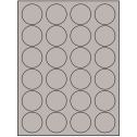 1.625" Gray Circular Sheet Labels