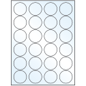1.625" White Mid Gloss Circular Sheet Labels