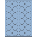 1.625" Pastel Blue Circular Sheet Labels