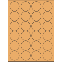 1.625" Pastel Orange Circular Sheet Labels