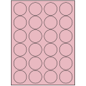 1.625" Pastel Pink Circular Sheet Labels
