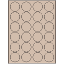 1.625" Pastel Tan Circular Sheet Labels