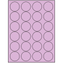 1.625" Pastel Purple Circular Sheet Labels