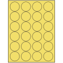 1.625" Pastel Yellow Circular Sheet Labels