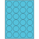 1.625" Turquoise Circular Sheet Labels