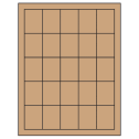 1.5" x 2" Brown Kraft Rectangular Sheet Labels