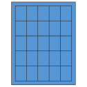 1.5" x 2" Fluorescent Blue Rectangular Sheet Labels