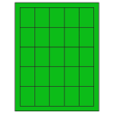 1.5" x 2" Fluorescent Green Rectangular Sheet Labels