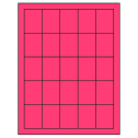 1.5" x 2" Fluorescent Pink Rectangular Sheet Labels
